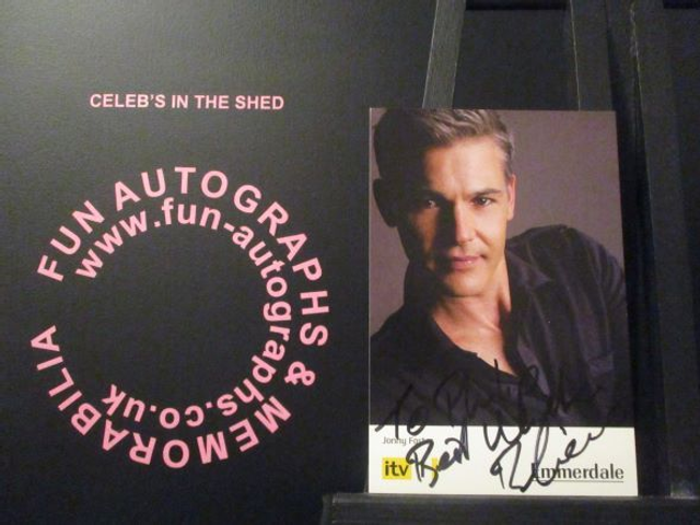 Richard Grieve (Jonny Foster) Authentic Autographed Emmerdale Cast Card (Personalised To Philip)