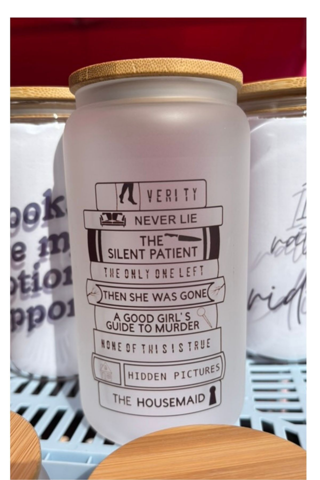 Thriller Book Stack Glass Can | Autumn release