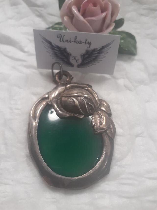 Jugendstil Anhänger Jade 