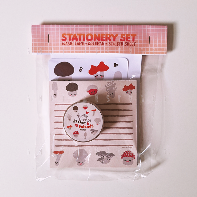 Original Art | "Funky Little Shroom Friends" Stationery Set
