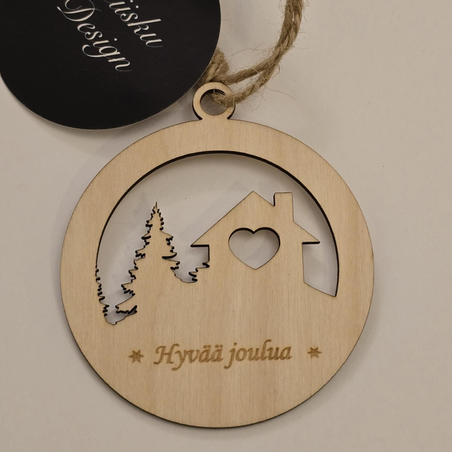 Hyvää joulua kuusenkoriste