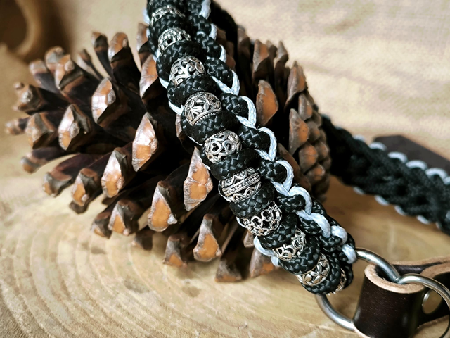 🖤 Collier & Laisse "Ébène Élégance"