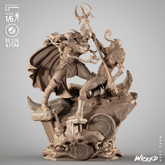 DIORAMA THOR &amp; LOKI  série comics