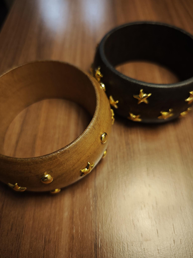 Pulseras de madera estrella