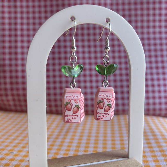 Pendientes Batido de Fresa