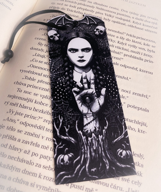 Záložka Wednesday Addams