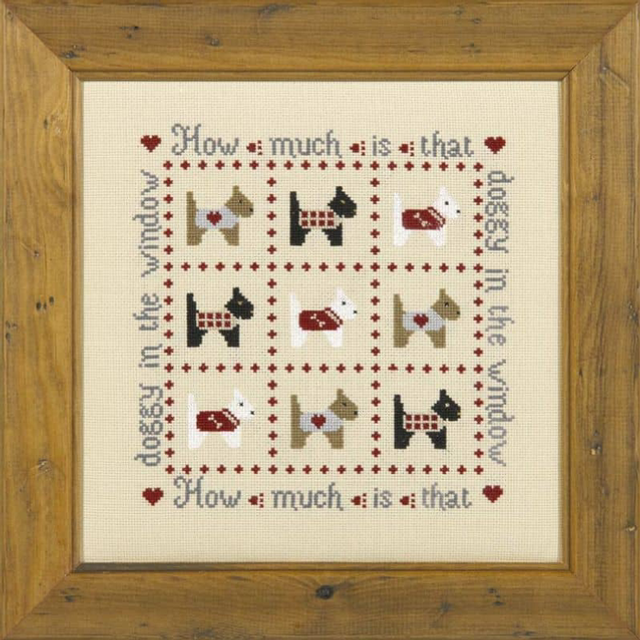 How Much is that Doggy Cross Stitch Kit  by Historical Sampler Co