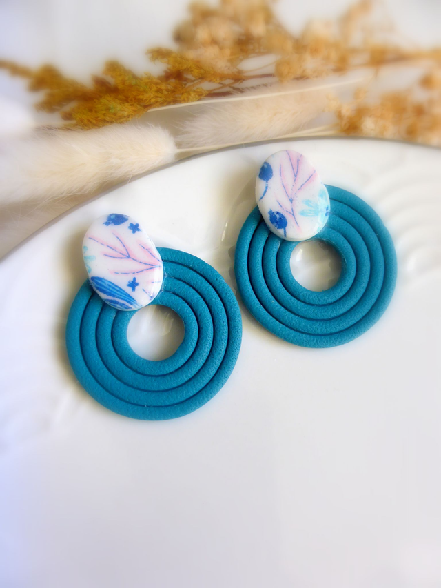 Boucles d'oreilles rondes - Flore des sables