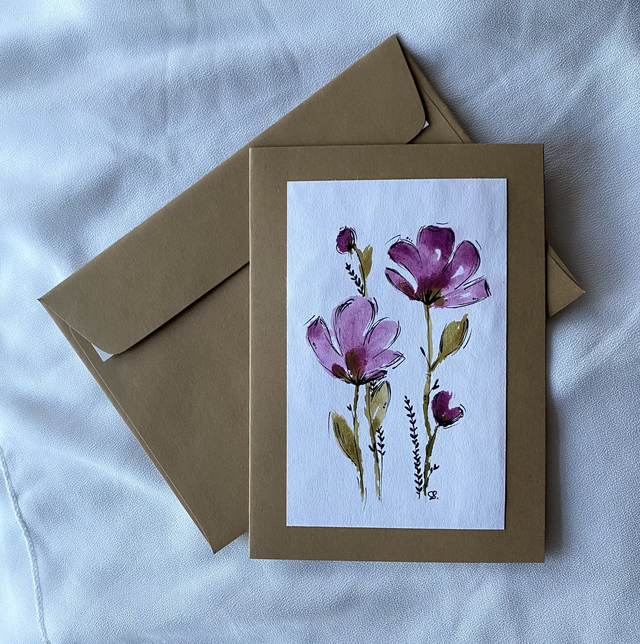 Doppelkarte - Ein Hauch von Violett