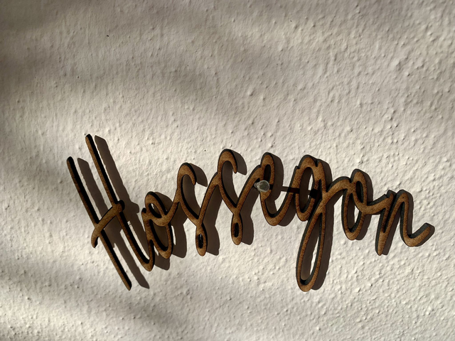 Prénom ou nom découpé dans du bois de peuplier ou MDF 3mm