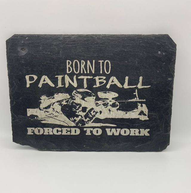 PERSONALISED PAINTBALL DINNER PLACE MAT OR DOOR PLAQUES