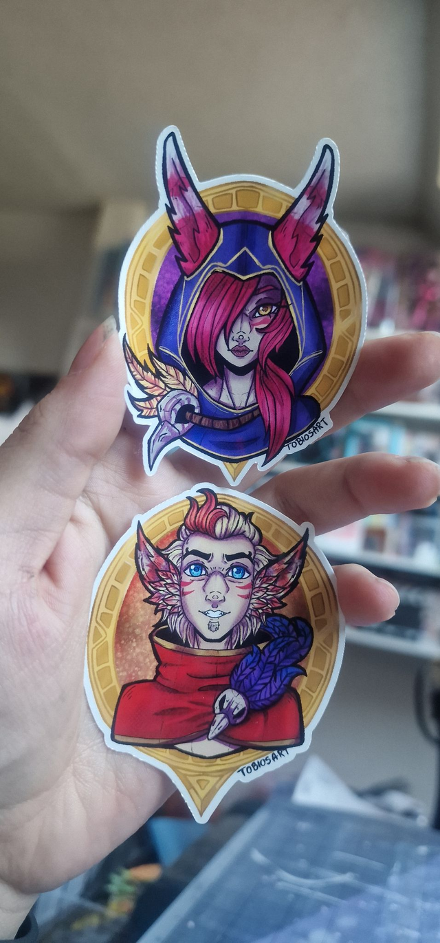 Xayah Rakan League of Legends Couple Vinyl Stickers