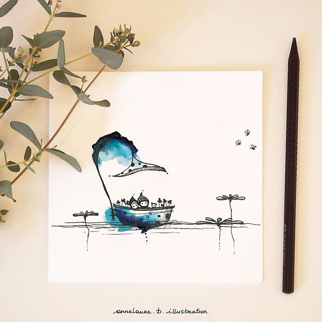 Carte &quot;Arrivée aquatique&quot;