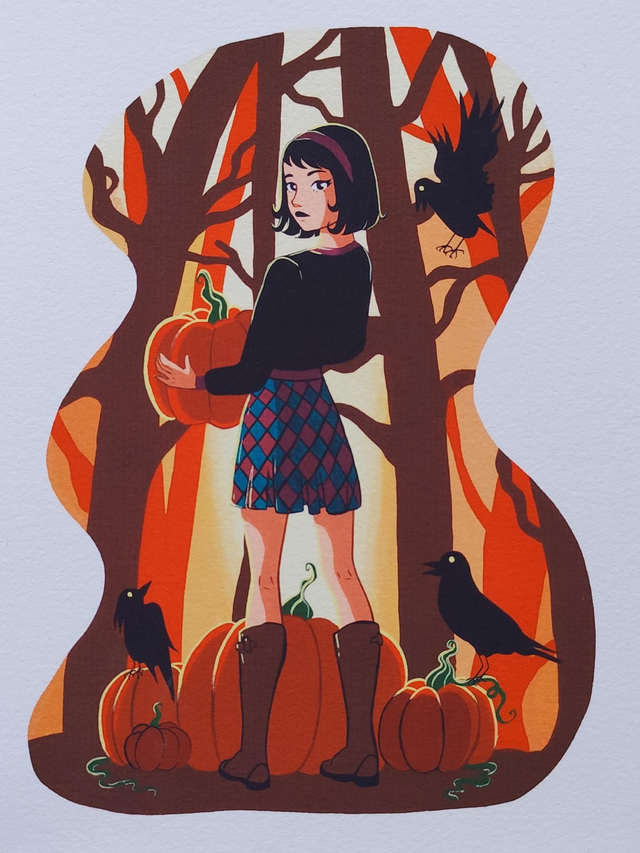 Pumpkin forest A5
