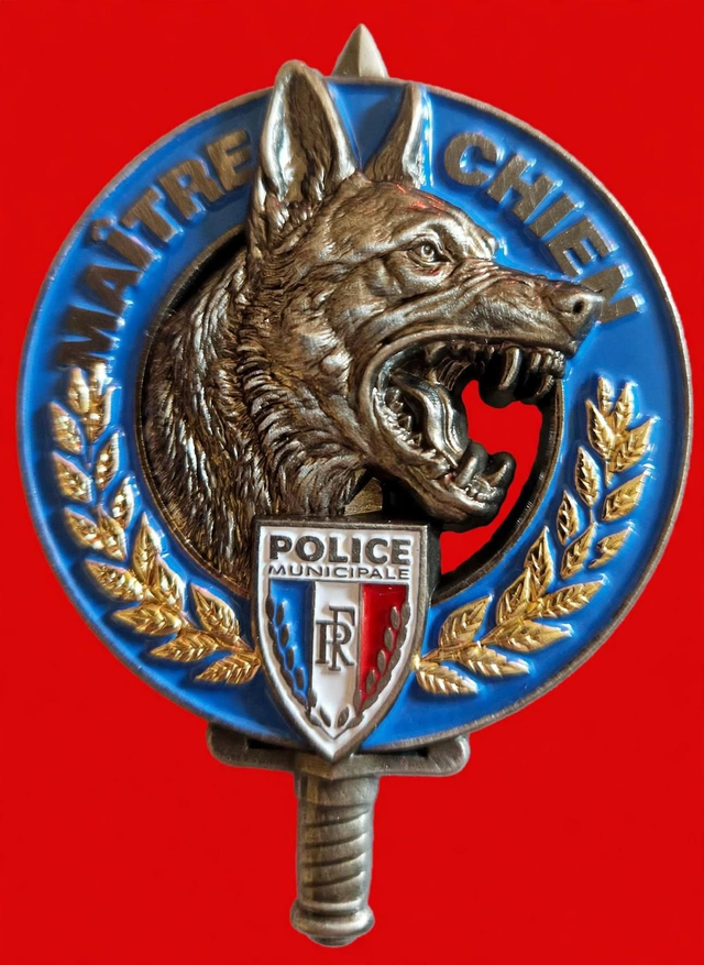 Insigne Métallique Police Municipale – Maître-Chien