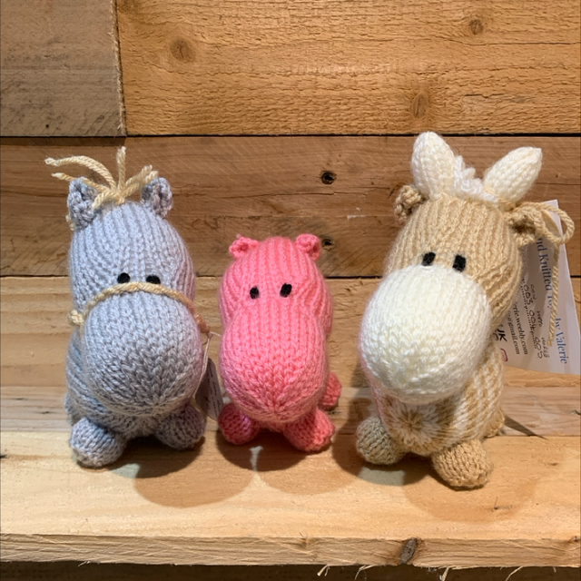 Hand Knitted Three Small Animals 