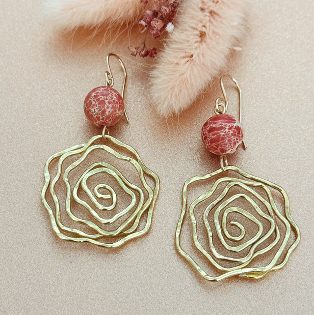 Boucles d’oreilles Roses d’octobre 