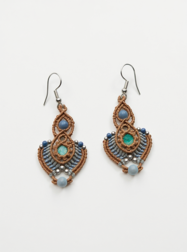 Boucles d’oreille amazonite &amp; aventurine bleue