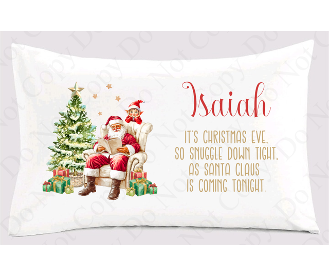 Christmas Eve Pillowcase- Personalised