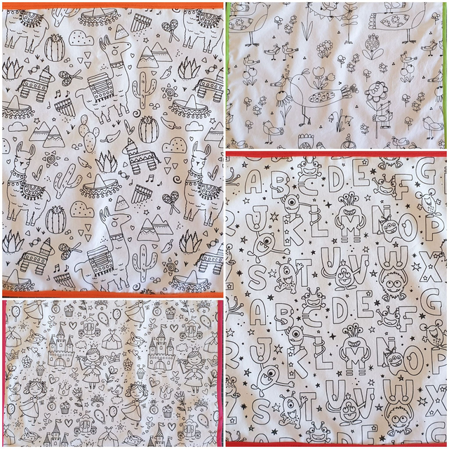 Ensemble de 4 Sets de table à colorier