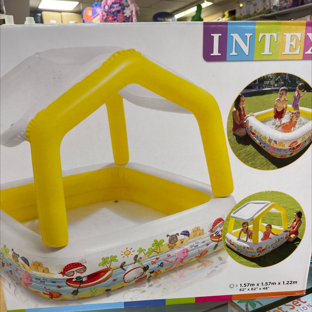 Intex pool with sunshade