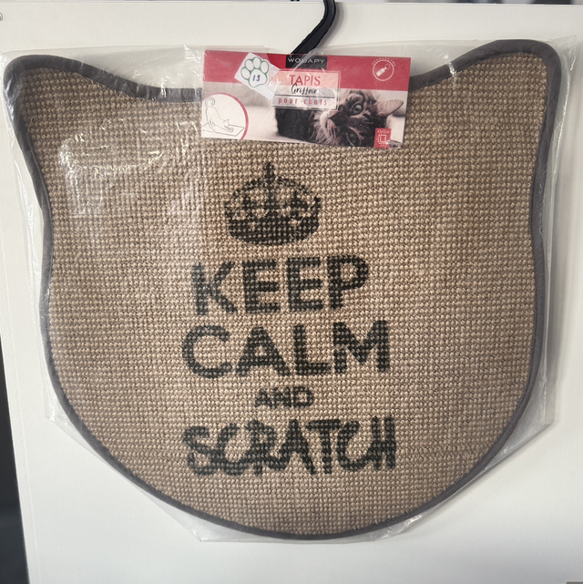 Tapis griffoir tête de chat 