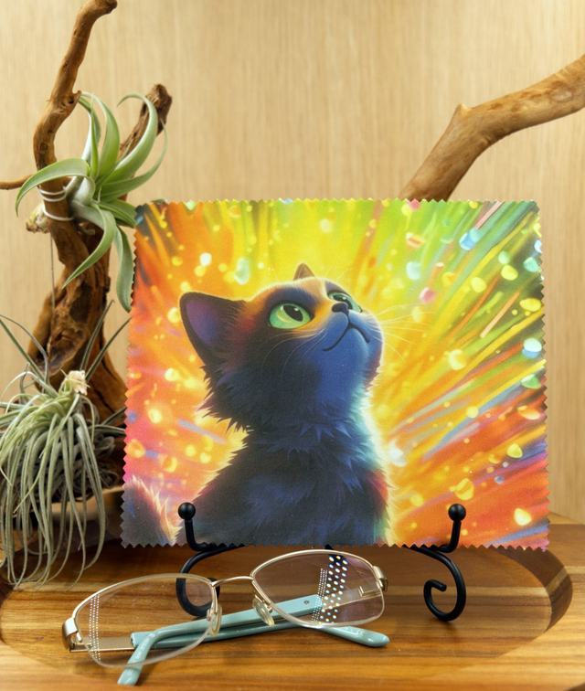 Cleaning Cloth: Adorable Kitten Microfibre Cloth for Glasses, Screens &amp; More