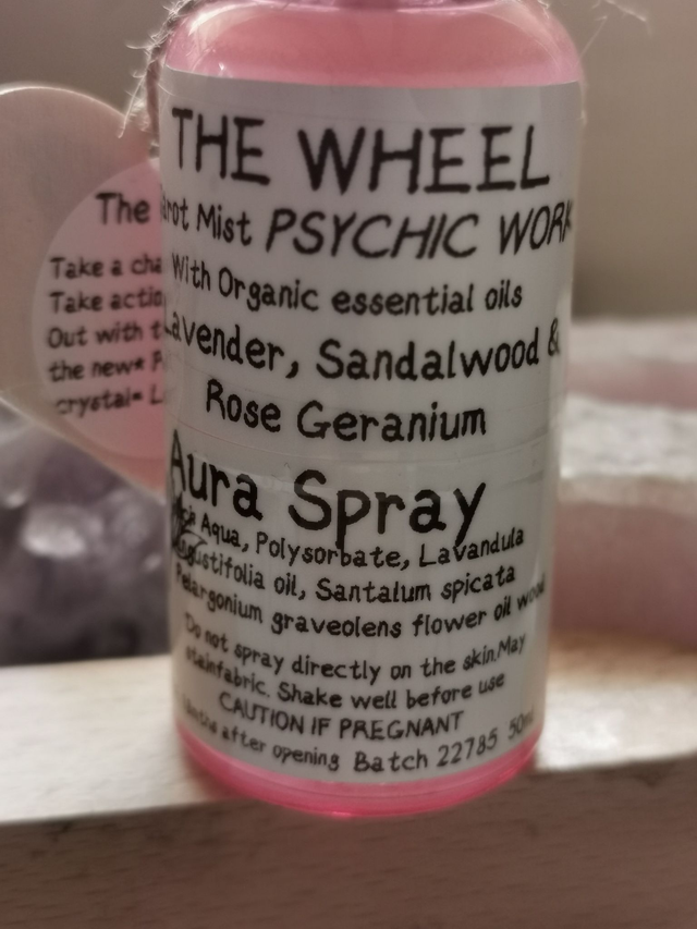 Aura Spray Tarot (THE WHEEL). 50ml WITH FREE CRYSTAL