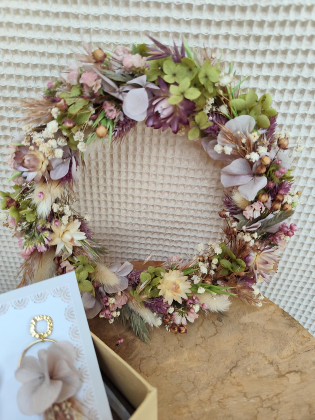 Couronne murale "Matcha & Rose"