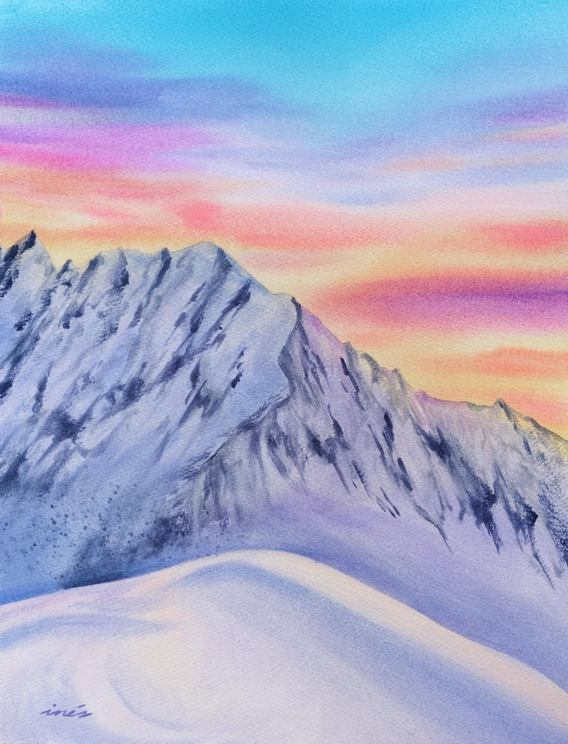 "Colores en la nieve" - 31 x 41 cm