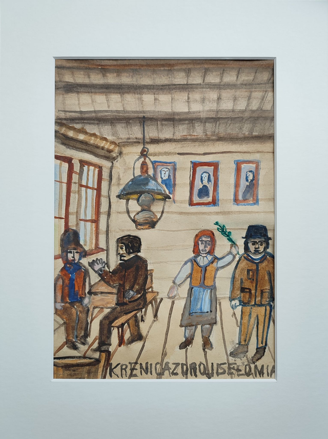 Inspiracje Nikiforowe 6, 40x30 cm, (29x20 w świetle passe-partout) akwarela 2025