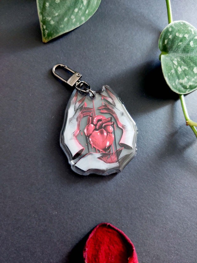 Three of Heart Dark Witchy Keychains