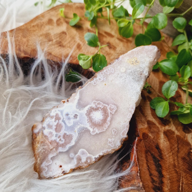 Pink Amethyst & Flower Slab 118g