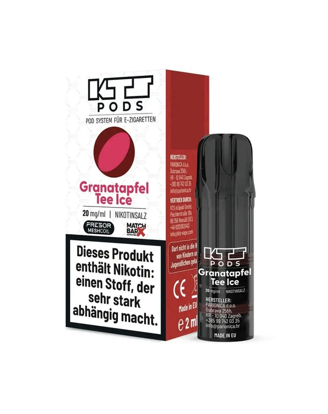KTS Pods Granatapfel Tee Ice – 20 mg/ml Nikotinsalz – 2 ml