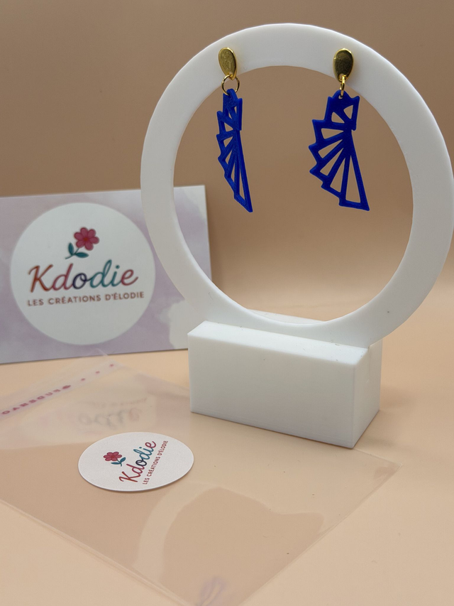 Boucles d'oreilles Géométrique - Attaches couleur dorée