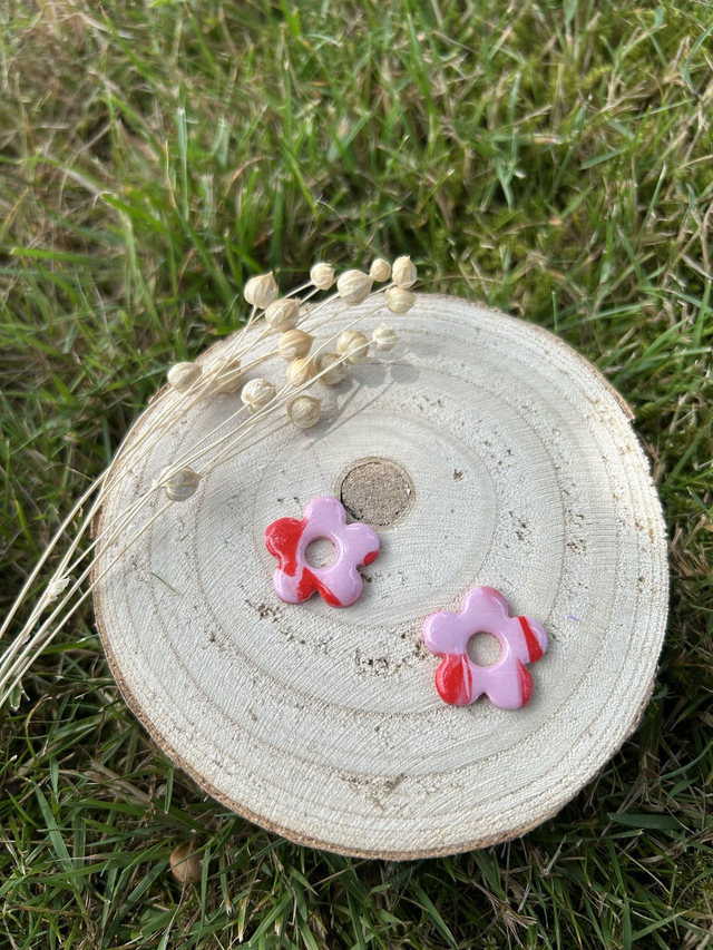 Pampilles Alma rose et rouge 
