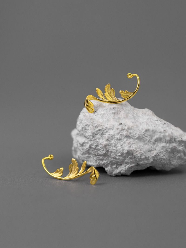 *Designer Silver Jewellery* Acanthus Leaves Silver Earrings