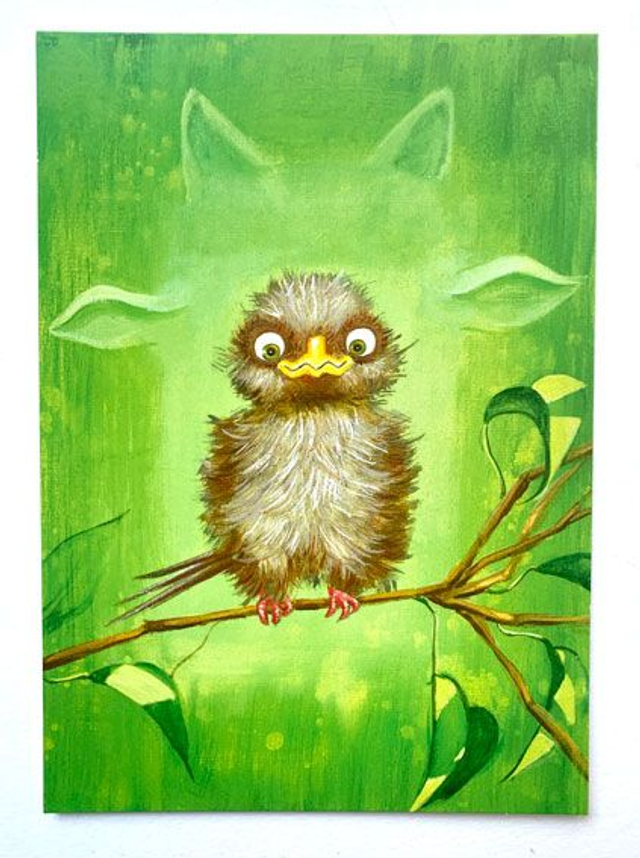 Böhm & Böhm - Postkarte "Kleiner Spatz" / Postcard "Little Sparrow"