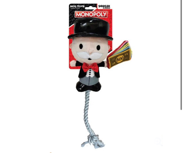 Hasbros Mr Money Bags Monopoly Dog Toy