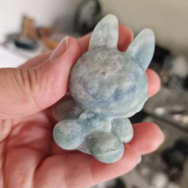 Blue Calcite Labubu 