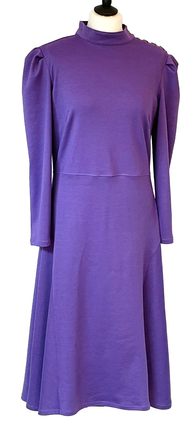 Robe violette, jersey Milano - taille 40 (fr)