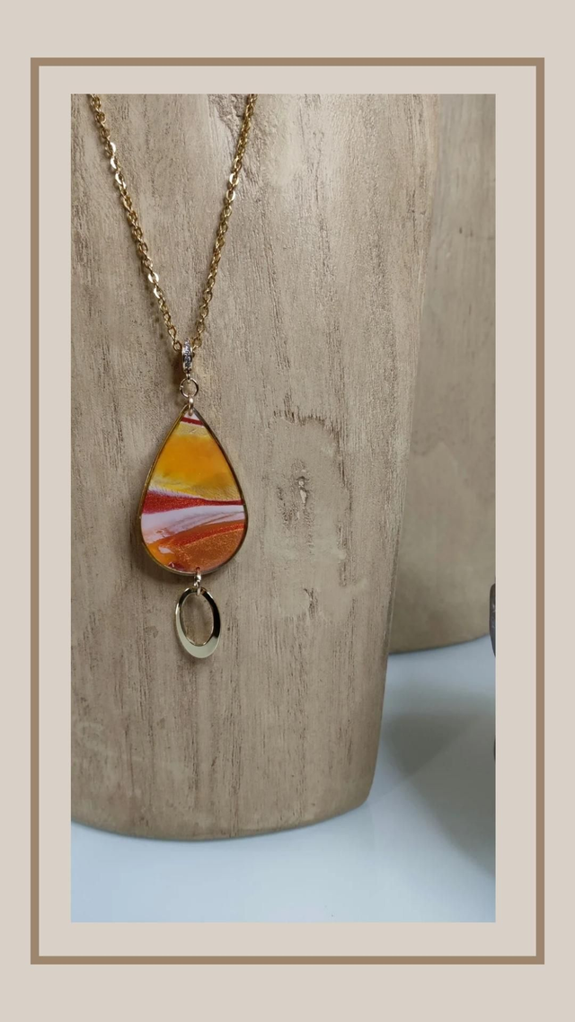 Collier sunset pop goutte 