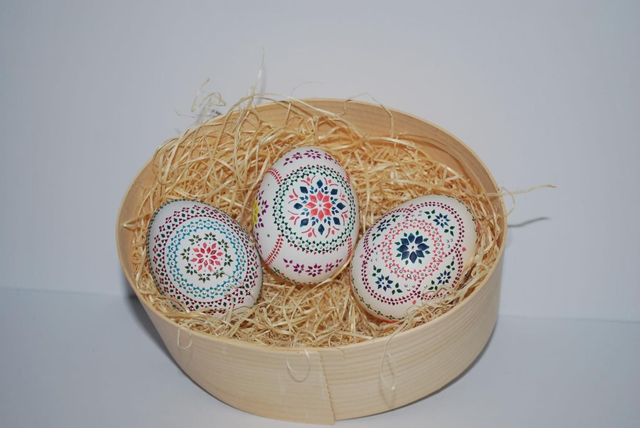 3-er Set Hühnerei Wachs-Bossier-Technik