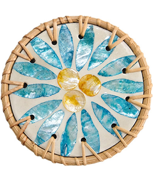 Blue/Yellow Flower Coaster