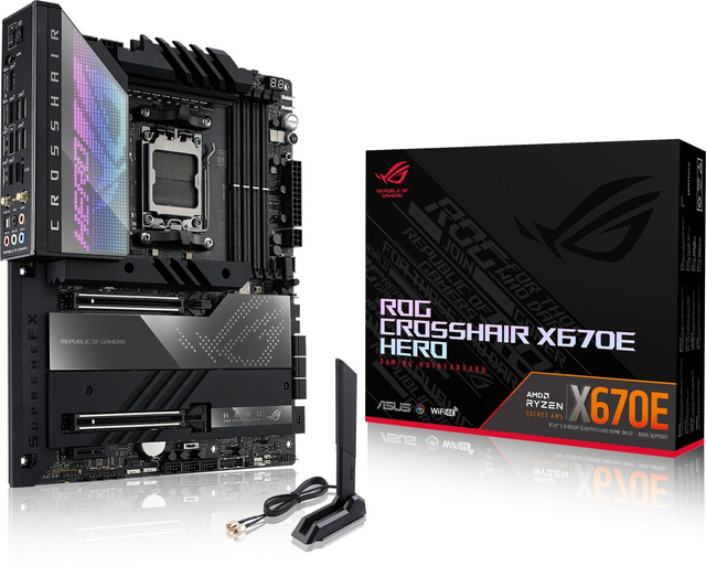 02.3.0012 – Scheda Madre ASUS ROG Crosshair X670E Hero – ATX enthusiast nera RGB con WiFi 6E per Ryzen 7000/8000/9000