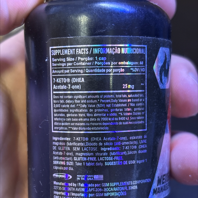 7-KETO 25mg (60 cĂĄpsulas) - Pro Size Nutrition