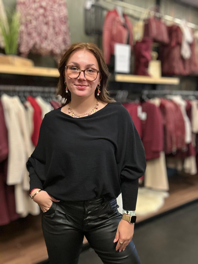 Vleermuistrui Anja zwart 