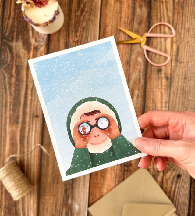 Carte Explorateur &amp; Père Noël skieur