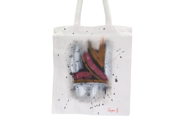 Sac cabas peint à la main