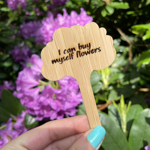 Bamboo Plant Marker (I can buy myself flowers)